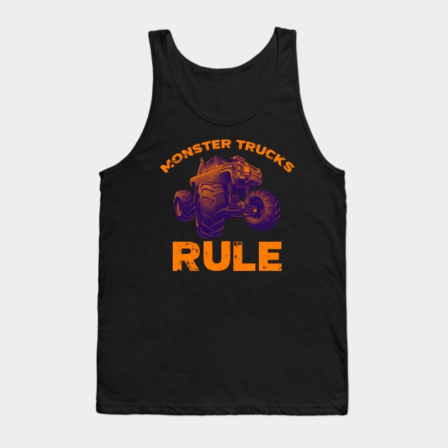 Monster Truck Rule Tank Top by TheVintageChaosCo.